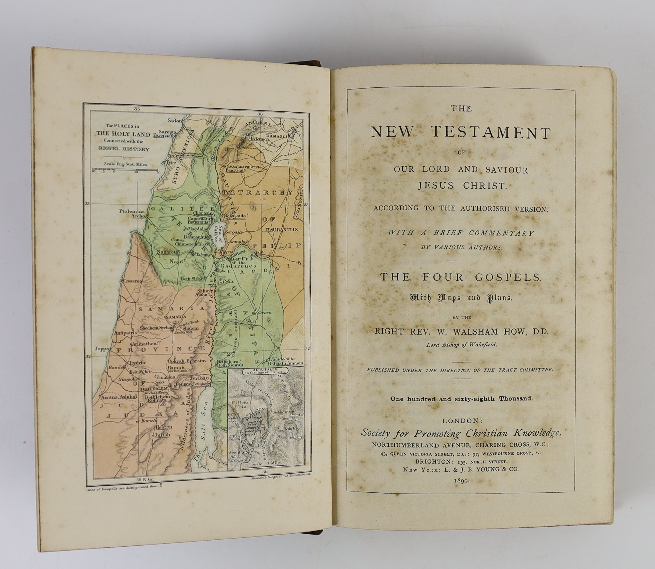 Hole, William - Old Testament History. Complete with 75 coloured plates, each with descriptive tissue guard. Publishers cloth with gilt letters direct on upper and spine, folio. Eyre & Spottiswoode, London, c.1925/30, mi